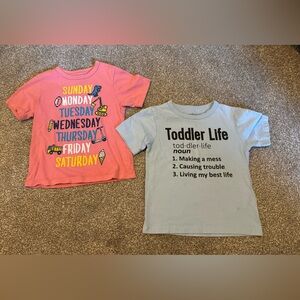Set of 2 toddler boys 2T short sleeve t shirts Children’s Place Week & Life